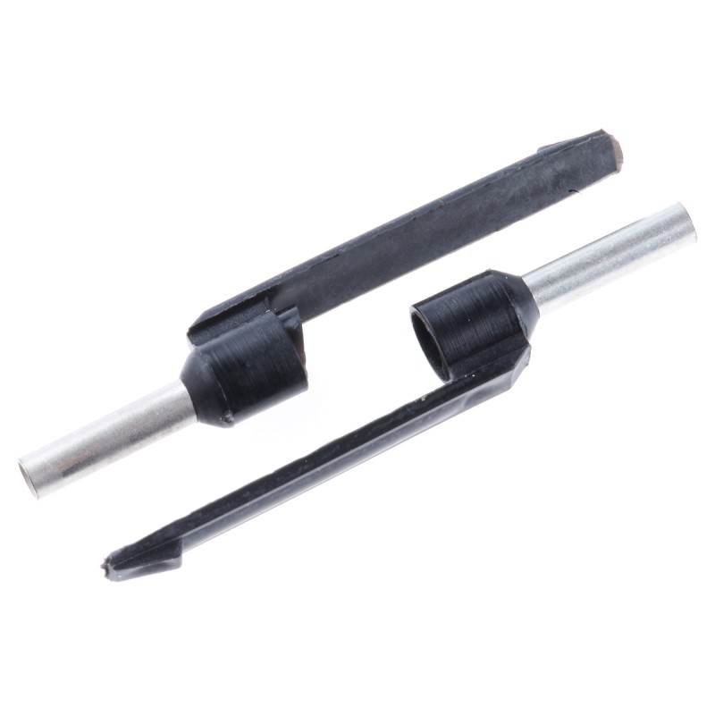 100 pcs - Schneider Electric, DZ5CA Insulated Crimp Bootlace Ferrule, 8mm Pin Length, 2mm Pin Diameter, 1.5mm² Wire Size, Black