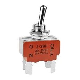 1 pcs : S331F - Toggle Switches 20A 125-250VAC 20VDC DPSTON-OFF QC CSA
