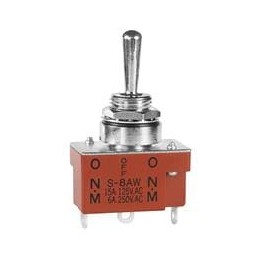 1 pcs : S8AW - Toggle Switches SPDT (ON)-OFF-(ON) SOLDER LUG