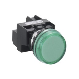 1 pcs - Idec, YW, Panel Mount Orange LED Pilot Light Complete, 22mm Cutout, IP65, Round, 24V ac/dc