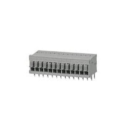 1 pcs : TBL009-254-13GY-2GY - Fixed Terminal Blocks Terminal block, screwless, 2.54, Horizontal, 13, Gray w Gray Button