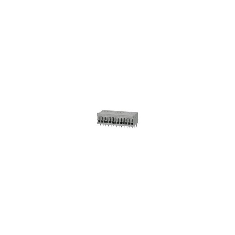 1 pcs : TBL009-254-13GY-2GY - Fixed Terminal Blocks Terminal block, screwless, 2.54, Horizontal, 13, Gray w Gray Button