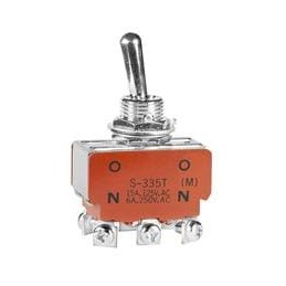 1 pcs : S335T - Toggle Switches DPDT ON-(ON) TOGGLE SCREW LUG