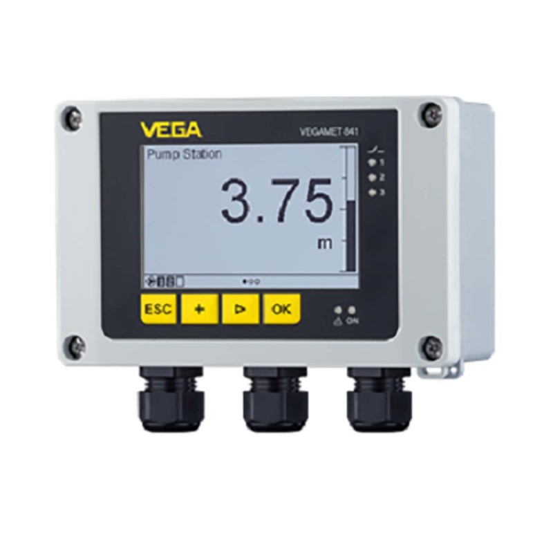 1 pcs - Vega VEGAMET 841 Series Level Controller - Wall Mount, 100 - 230 V 1 Voltage Input Analogue and Relay