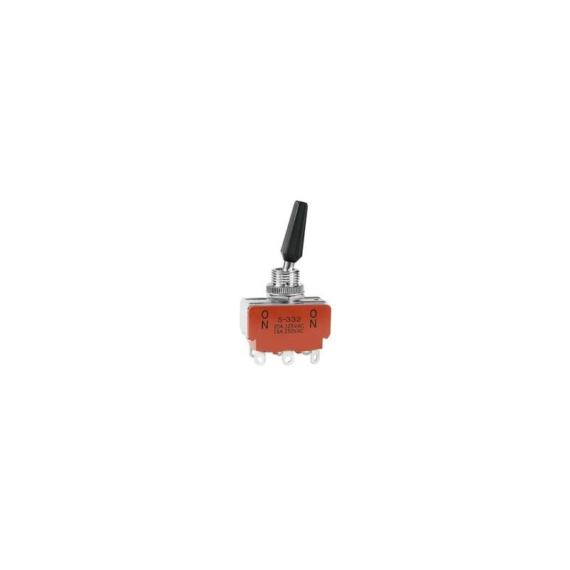 1 pcs : S332R - Toggle Switches DPDT ON-NONE-ON SOLDER LUG