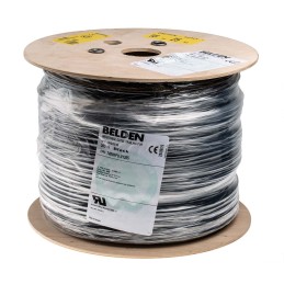 1 Reel of 305 M - Belden Cat5e Ethernet Cable, SF/UTP, Black PUR Sheath, 305m, Flame Retardant
