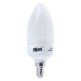 1 pcs - E14 Candle Shape CFL Bulb, 11 W, 2700K, Warm White Colour Tone