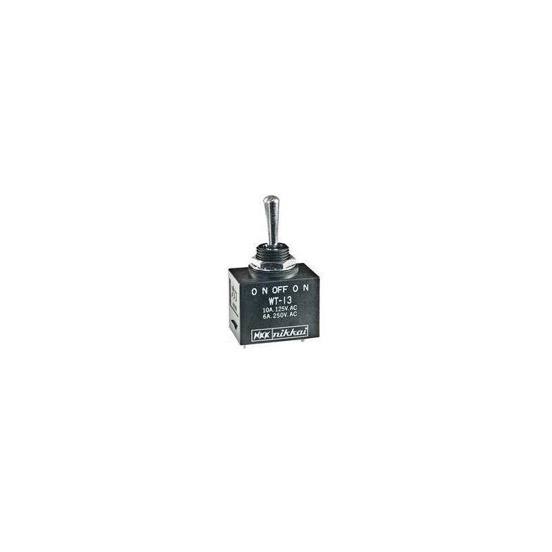 1 pcs : WT13S - Toggle Switches SPDT ON-OFF-ON Solder Lug Pnel Mnt