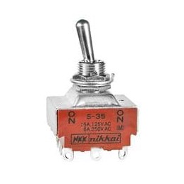 1 pcs : S35 - Toggle Switches 3PDT ON-MOM 15A SOLDER LUG