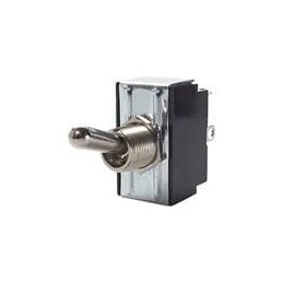 1 pcs : 2GM50-73 - Toggle Switches 2-pole, ON - OFF - ON, 10A/15A 250VAC/125VAC 3/4 HP, Non-Illuminated Bat Style Toggle Switch 