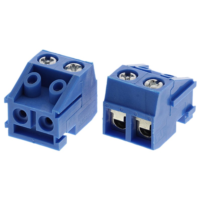 5 pcs - TE Connectivity Buchanan Series PCB Terminal Block, 2-Contact, 5mm Pitch, Through Hole Mount, 1-Row, Screw Termination