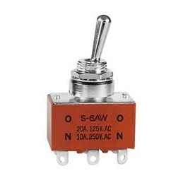 1 pcs : S6AW - Toggle Switches DPDT ON-NONE-ON SOLDER LUG