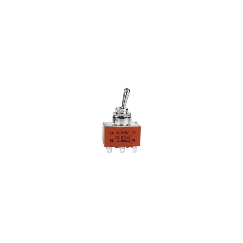 1 pcs : S6AW - Toggle Switches DPDT ON-NONE-ON SOLDER LUG