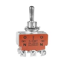 1 pcs : S338T - Toggle Switches DPDT MON-OFF-MON SCREW LUG