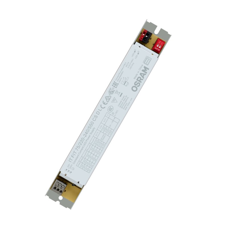 1 pcs - Osram LED Driver, 90-216V Output, 75W Output, 350 / 400 / 500 / 550mA Output, Constant Current