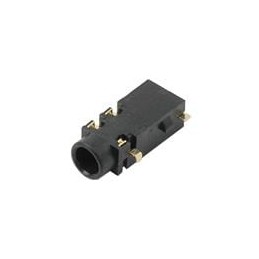 1 pcs : SJ-3501-SMT-TR - Phone Connectors audio jack, 3.5 mm, rt, stereo, mid mount SMT, 0 switches, T&R package