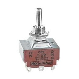 1 pcs : S39 - Toggle Switches 3PDT ON-OFF-(ON) SOLDER LUG