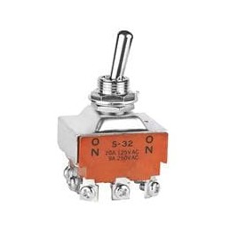 1 pcs : S32T - Toggle Switches 3PDT ON-NONE-ON SCREW LUG