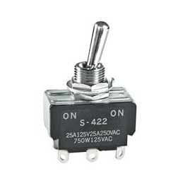 1 pcs : S422 - Toggle Switches DPDT ON-NONE-ON SOLDER LUG