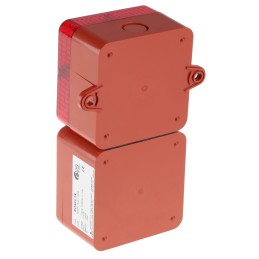 1 pcs - e2s SONFL1X Series Red Sounder Beacon, 115 V ac, IP66, Surface Mount, 100dB at 1 Metre