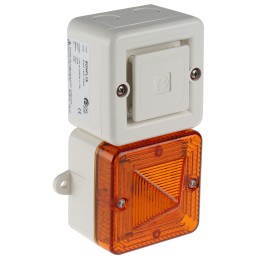 1 pcs - e2s SONFL1X Series Amber Sounder Beacon, 115 V ac, IP66, Surface Mount, 100dB at 1 Metre