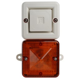 1 pcs - e2s SONFL1X Series Amber Sounder Beacon, 115 V ac, IP66, Surface Mount, 100dB at 1 Metre