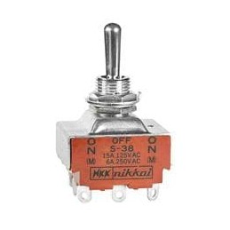 1 pcs : S38 - Toggle Switches 3PDT (ON)-OFF-(ON)