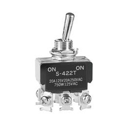 1 pcs : S422T - Toggle Switches DPDT ON-NONE-ON SCREW LUG