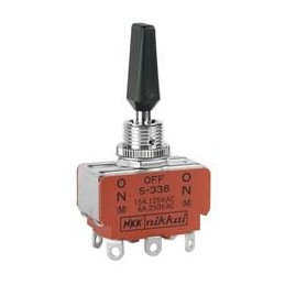 1 pcs : S338R - Toggle Switches DPDT (ON)-OFF-(ON) SOLDER LUG
