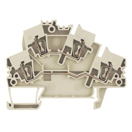 5 pcs - Weidmuller Z Series Beige Feed Through Terminal Block, 2.5mm², Double-Level, Clamp Termination