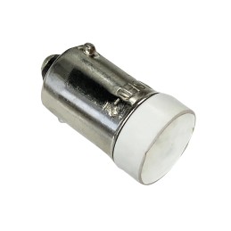 1 pcs - Idec White LED Indicator Lamp, 12V, BA9 Base, 10.6mm Diameter, 200mcd