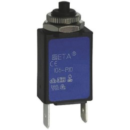 1 pcs - ETA Thermal Circuit Breaker - 106 Single Pole 240V Voltage Rating Panel Mount, 6A Current Rating