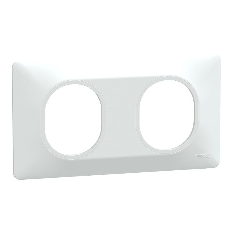 1 pcs - White 2 Gang Cover Plate Thermoplastic Cover Plate