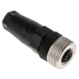 100 pcs - Hirschmann Circular Connector, 5 Contacts, Cable Mount, M12 Connector, Socket, Female, IP67, E Series