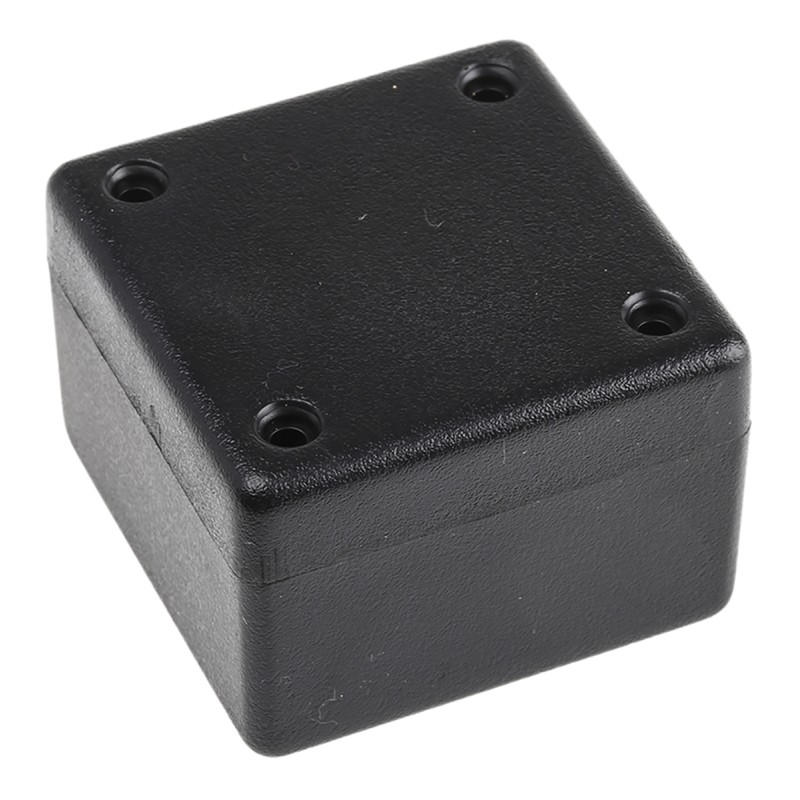 1 pcs - Hammond 1594 Series Black Flame Retardant ABS Enclosure, IP54, Black Lid, 56 x 56 x 28mm