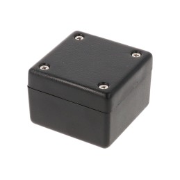 1 pcs - Hammond 1594 Series Black Flame Retardant ABS Enclosure, IP54, Black Lid, 56 x 56 x 28mm