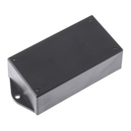 1 pcs - RS PRO Black ABS Enclosure, Flanged, Black Lid, 200.86 x 127 x 76.2mm