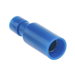 100 pcs - RS PRO Blue Insulated Female Spade Connector, Receptacle, 4.9 x 0.4mm Tab Size, 1.5mm² to 2.5mm²