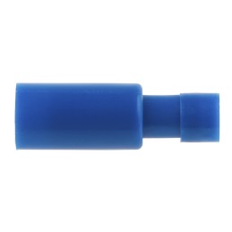100 pcs - RS PRO Blue Insulated Female Spade Connector, Receptacle, 4.9 x 0.4mm Tab Size, 1.5mm² to 2.5mm²