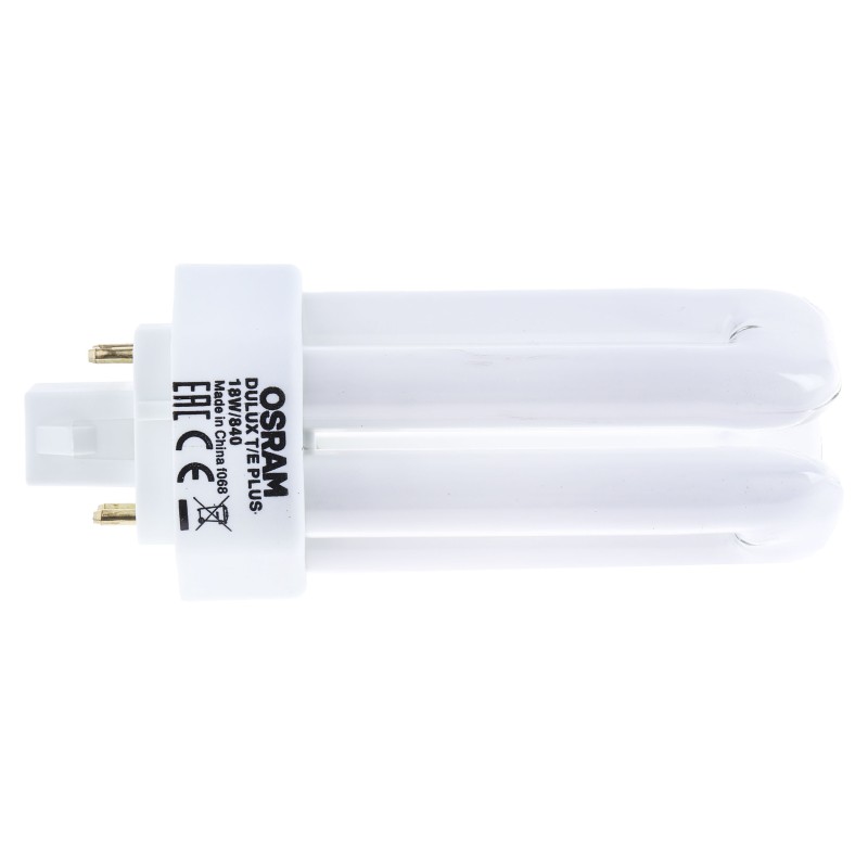 1 pcs - GX24q DULUX Triple Tube Shape CFL Bulb, 18 W, 4000K, Cool White Colour Tone