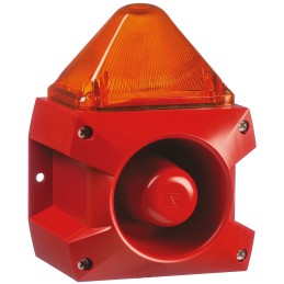 1 pcs - Pfannenberg PA X 5-05 Series Amber Sounder Beacon, 24 V dc, Base Mount, 100dB at 1 Metre