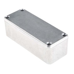 1 pcs - RS PRO Silver Die Cast Aluminium Enclosure, Silver Lid, 89.1 x 35 x 30.3mm