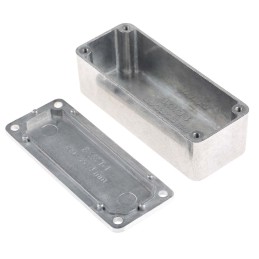 1 pcs - RS PRO Silver Die Cast Aluminium Enclosure, Silver Lid, 89.1 x 35 x 30.3mm