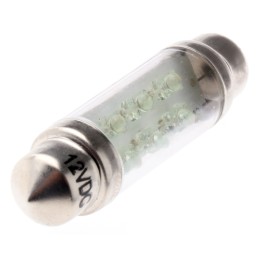 1 pcs - JKL Components LED Car Bulb, Green, Festoon shape