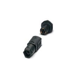 1 pcs : 1047324 - Circular Metric Connectors Panel Feed Through Black