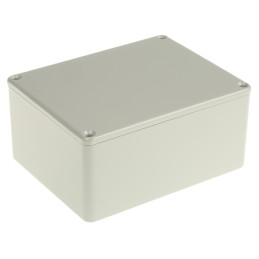 1 pcs - RS PRO Grey Die Cast Aluminium Enclosure, Grey Lid, 114.7 x 89.7 x 55.1mm