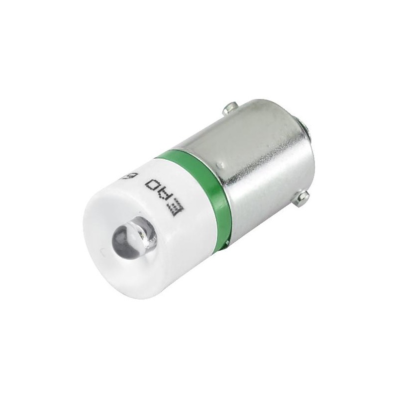 1 pcs - EAO Green LED LED Reflector Bulb, 12V ac/dc, 390mcd