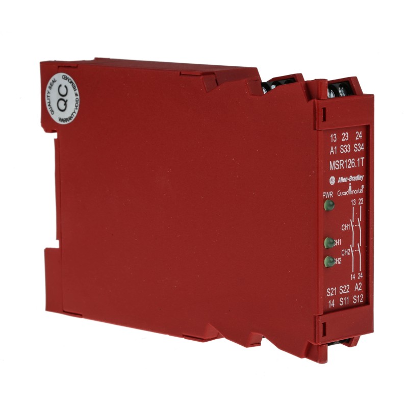 1 pcs - Rockwell Automation Dual-Channel Light Beam/Curtain, Safety Switch/Interlock Safety Relay, 230V ac, 2 Safety Contacts