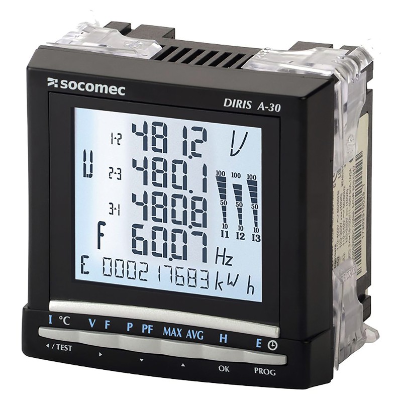 1 pcs - Socomec 1, 3 Phase Backlit LCD Energy Meter