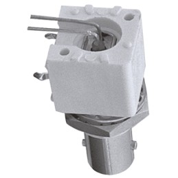 100 pcs - Amphenol RF, jack PCB Mount BNC Connector, 50Ω, Through Hole Termination, Right Angle Body